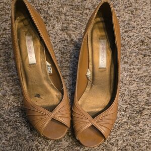 Xhilaration Women's Brown Peep Toe Heels